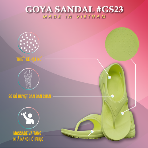  Dép Chạy Bộ Có Quai GOYA GS23 - Màu Neon 