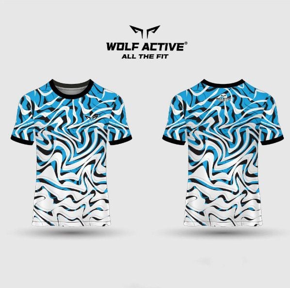  Áo Chạy Bộ Unisex Gymwolf Vượt Sóng - Màu Xanh Dương 