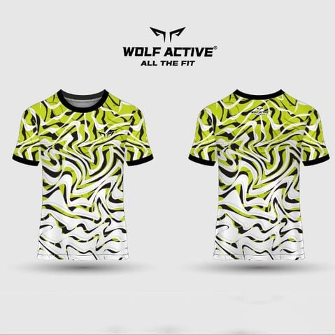  Áo Chạy Bộ Unisex Gymwolf Vượt Sóng - Màu Xanh Neon 