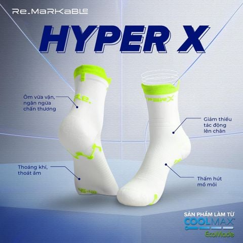  Tất Chạy Bộ Re.Socks Hyper X - Màu Cam 