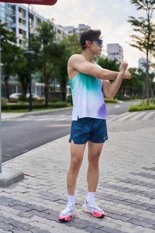  Quần Chạy Bộ Nam Motive Có Đai Belt - Màu Xanh Ngôi Sao 