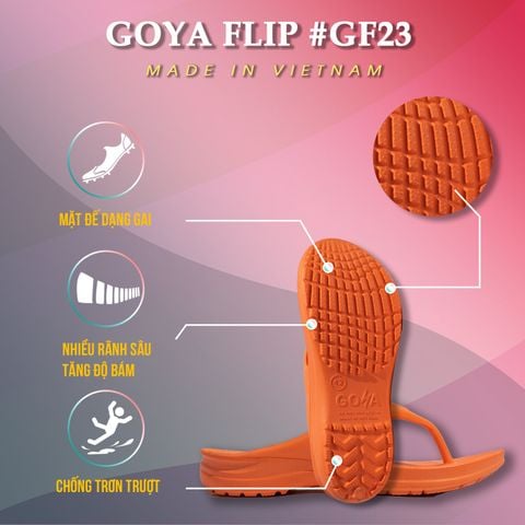 Dép Chạy Bộ GOYA Flip GF23 - Màu Cam 