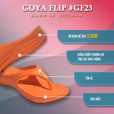  Dép Chạy Bộ GOYA Flip GF23 - Màu Cam 