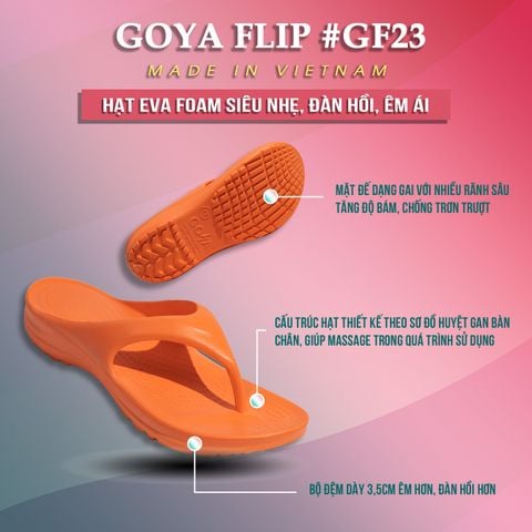  Dép Chạy Bộ GOYA Flip GF23 - Màu Cam 