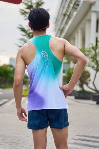  Áo Singlet Chạy Bộ Nam Motive Airwear - Xanh tím 