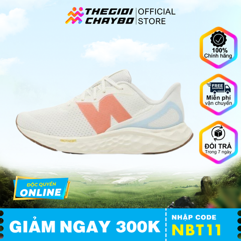  Giày Chạy Bộ Nữ New Balance Fresh Foam Arishi V4 - Sea Salt With Gulf Red 