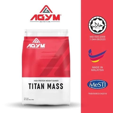  TITAN MASS Weight Mass Gainer gói 2kg - Sữa Tăng Cân và Cơ Nạc cao cấp 