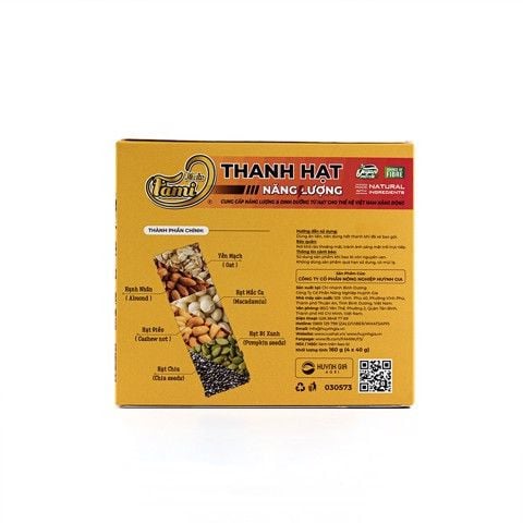  Thanh Hạt Năng Lượng FAMINUTS - Hộp 4 thanh - Cà Phê/Mật Ong/CaCao/Táo Đỏ/Mix Vị 