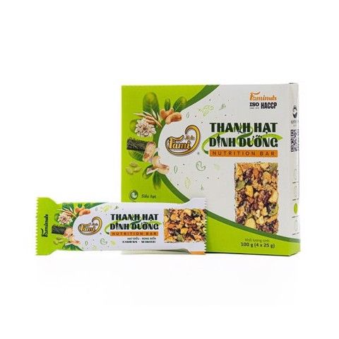 Thanh Hạt Dinh Dưỡng FAMINUTS Hạt Điều - Rong Biển 