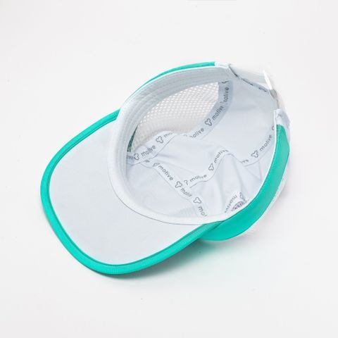  Mũ Chạy Bộ MOTIVE VM1006 TRẮNG XANH 