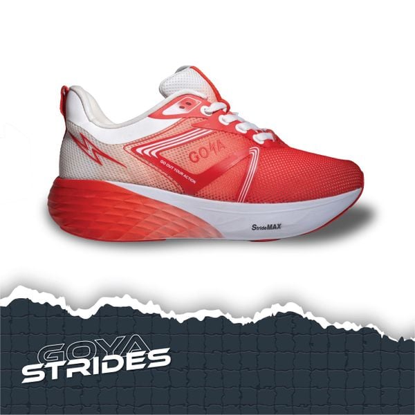  Giày Chạy bộ GOYA Strides 2 - Đỏ Trắng 