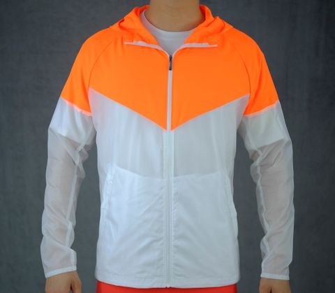  Áo Khoác Chạy Bộ Aspire Phối Màu APK201 - Trắng Cam 