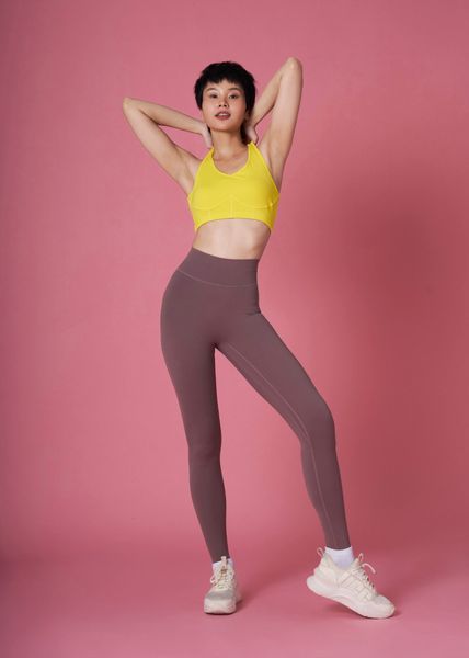  Set Áo Lani Vàng - Quần Nâu Nhạt 