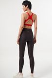  Matching Sets Áo Mera Đỏ - Quần Nâu Ánh Kim  Hayla 