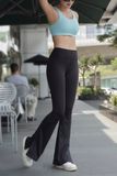  Matching Sets Áo Basic Xanh-Quần Loe Xẻ Lai Đen 