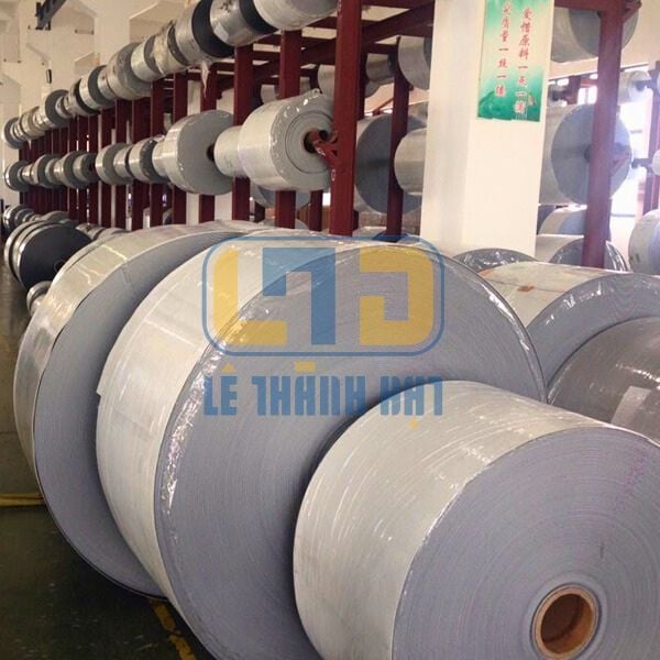 Băng Tải PU Trắng Trơn Bóng Dày 1.5mm, 2 Lớp Bố
