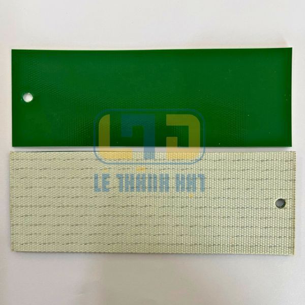 Băng Tải PVC Xanh Trơn 2 Lớp Bố, Dày 2mm