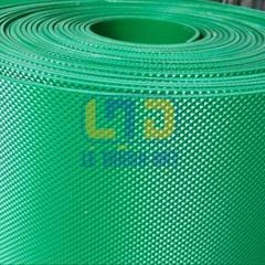 Băng tải PVC xanh caro dày 3mm, 2 lớp bố