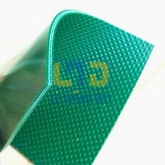 Băng tải PVC xanh caro dày 3mm, 2 lớp bố