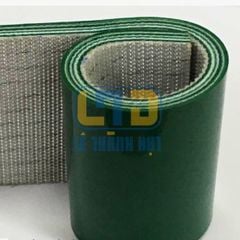 Băng Tải PVC Xanh Caro Dày 5mm, 4 Lớp Bố