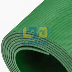 Băng Tải PVC Xanh Caro Dày 5mm, 3 Lớp Bố