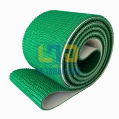 Băng tải PVC xanh gai dày 5mm, 2 lớp bố (nhám thùng)