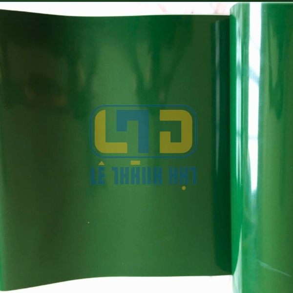 Băng Tải PVC Xanh Trơn Dày 5mm, 3 Lớp Bố