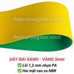 Dây đai xanh vàng 5mm