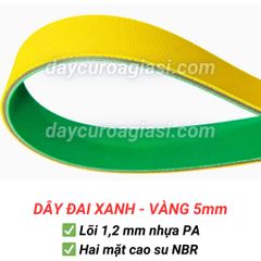 Dây đai xanh vàng 5mm