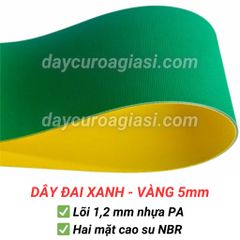 Dây đai xanh vàng 5mm
