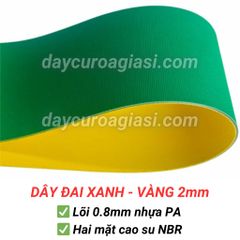 Dây đai xanh vàng 2mm