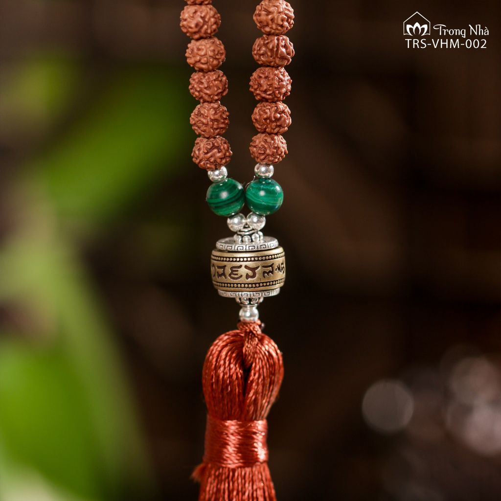 Tràng hạt bồ đề kim cang charm Om mani xoay