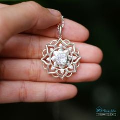 Mặt dây chuyền bạc Mandala đính đá (TRS MATDC 126)