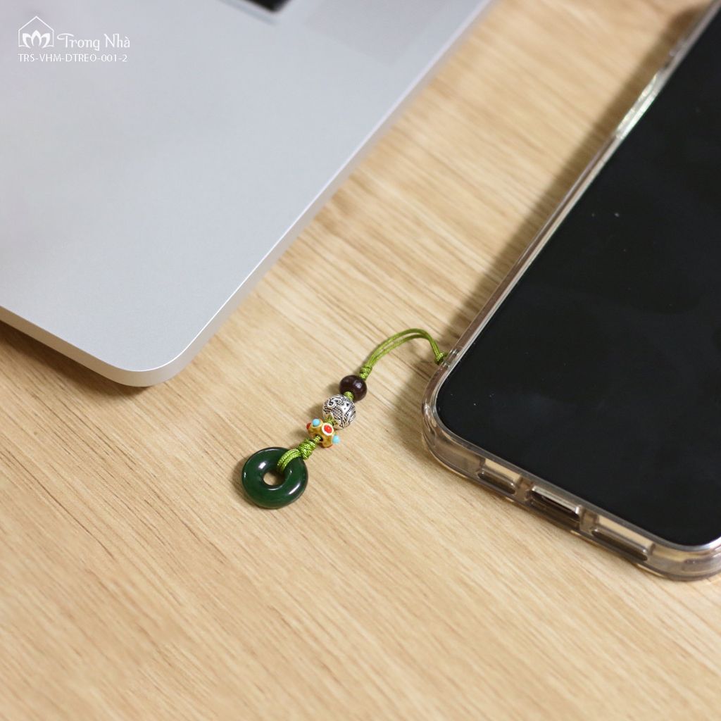 Dây treo điện thoại, túi xách Đồng điếu Ngọc Bình An