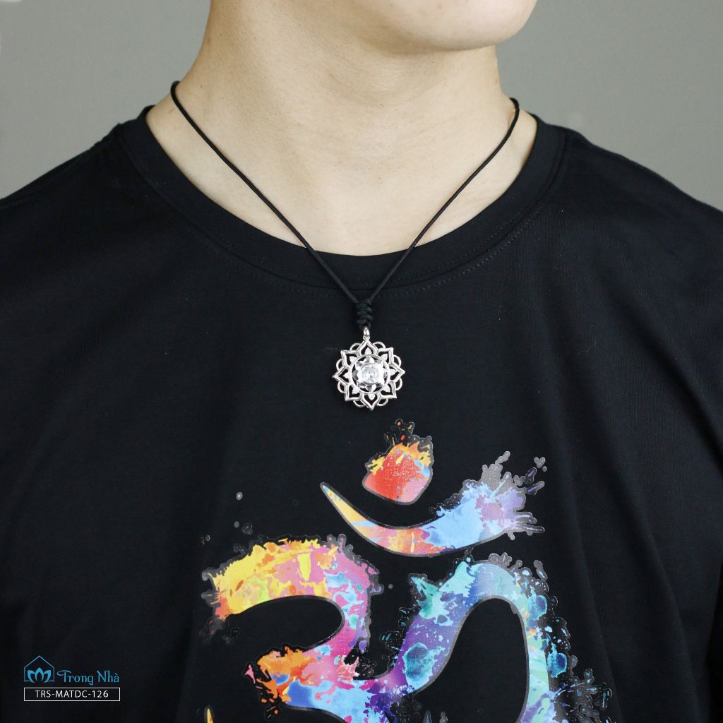 Mặt dây chuyền bạc Mandala đính đá (TRS MATDC 126)