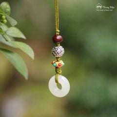 Dây treo điện thoại, túi xách Đồng điếu Ngọc Bình An