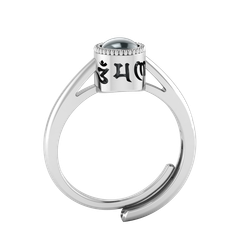 Nhẫn bạc khắc chú Om Mani Padme Hum Quan Âm phổ chiếu (NHAN 180)