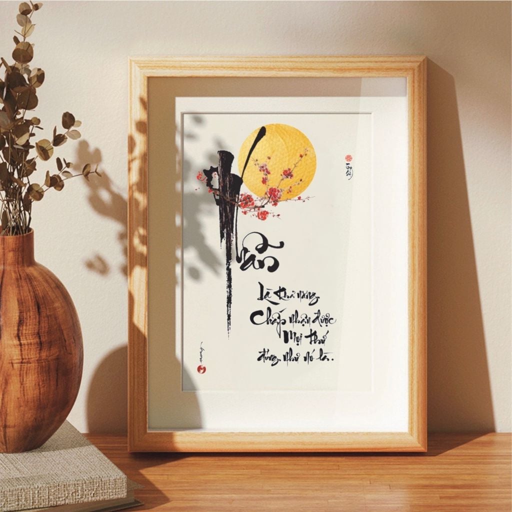 Tranh chữ thư pháp để bàn