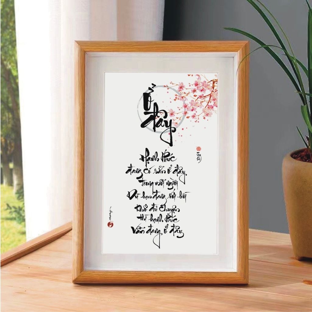 Tranh chữ thư pháp để bàn