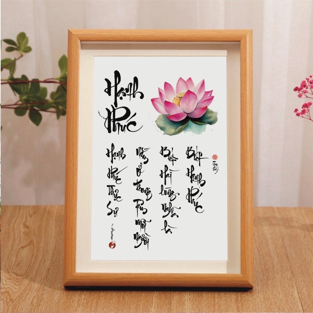 Tranh chữ thư pháp để bàn