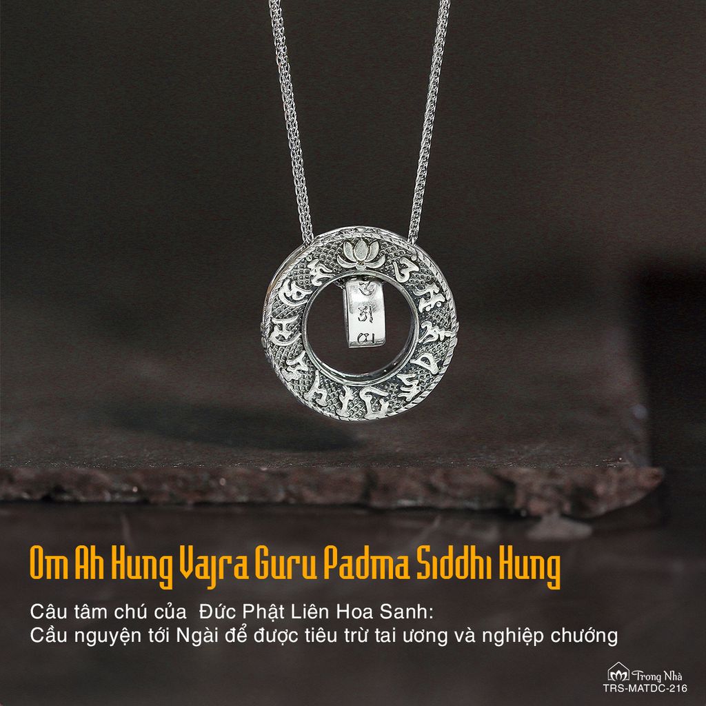 Mặt dây chuyền Liên Hoa Tam Chú ( TRS MATDC 216 )