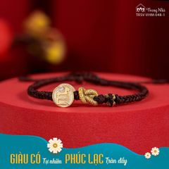 Vòng Tay Phúc Lạc - Chủng tự Zam tết dây may mắn( TRSV VHM 048 )