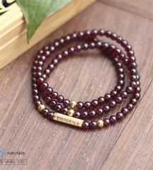 Vòng garnet 4 li cuốn 3 mix trụ om vàng 10k-xh2 ( TRSV VHM 130 )
