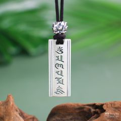 Mặt dây chuyền bạc khắc Om Mani Padme Hum ( TRS MATDC 080)