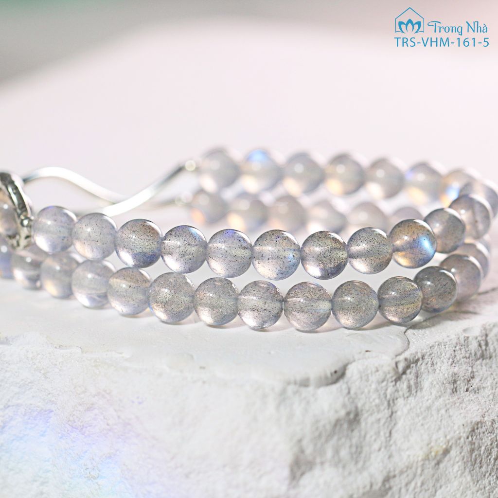 Vòng đá hắc nguyệt quang 6 li cuốn đôi mix dreamcatcher  ( VHM 161-5 )