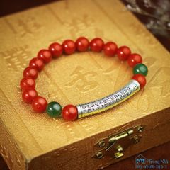 Vòng san hô đỏ charm bát nhã (vhm 385)