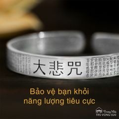 Vòng tay bạc khắc chú Đại Bi ( TRS VONG 020 )