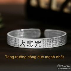 Vòng tay bạc khắc chú Đại Bi ( TRS VONG 020 )