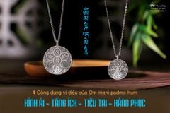 Mặt dây chuyền Om Mani Padme Hum tròn chữ Vạn ( TRS MATDC 003 )
