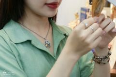 Mặt dây chuyền bạc khắc chú Om Mani ( TRS MATDC 230 )